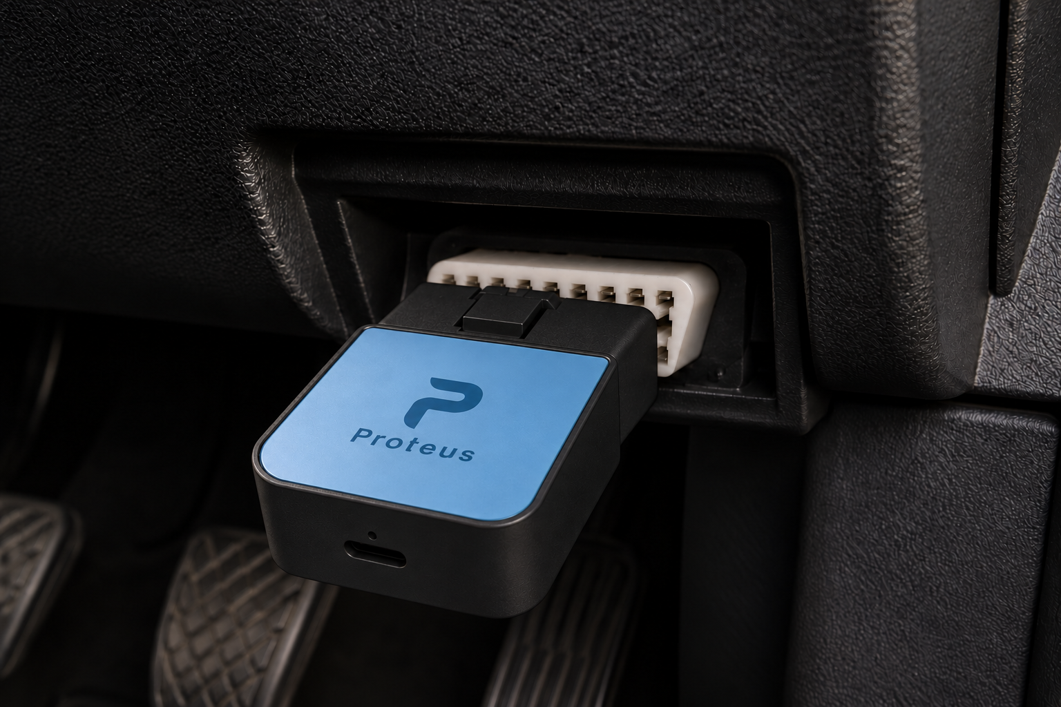 Generated matching-angle PD-1 approaching the OBD-II socket opening